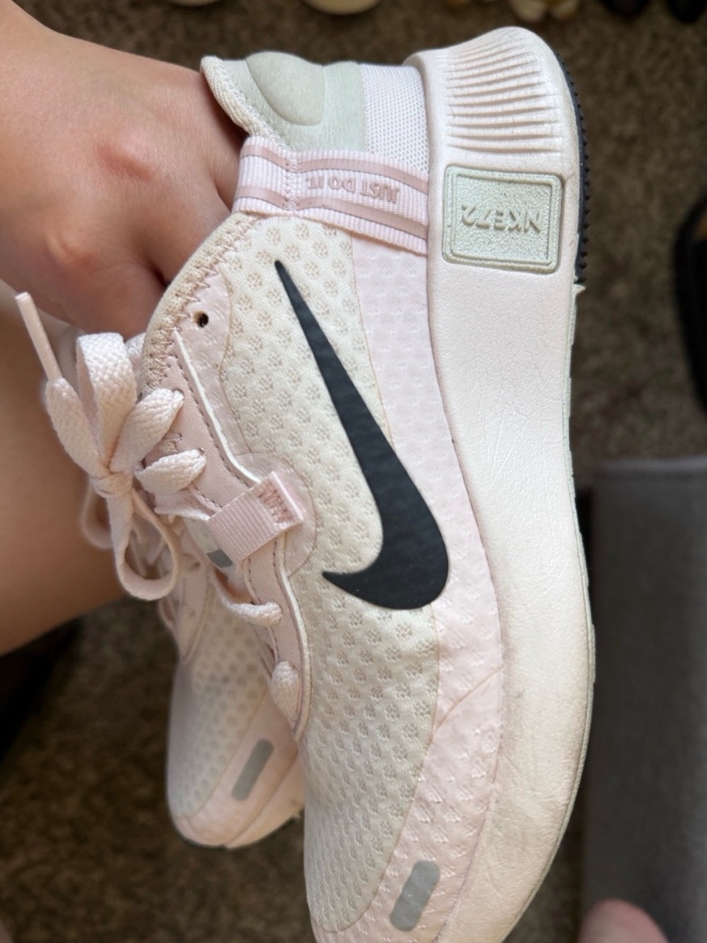 Nike Women’s Light Pink and Black Athletic Sneakers